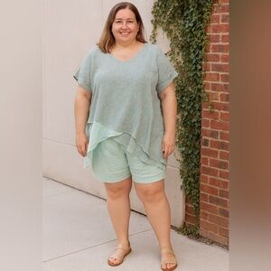 FINAL PRICE DROP Color Me Cotton Women's Mint Top Size XXL